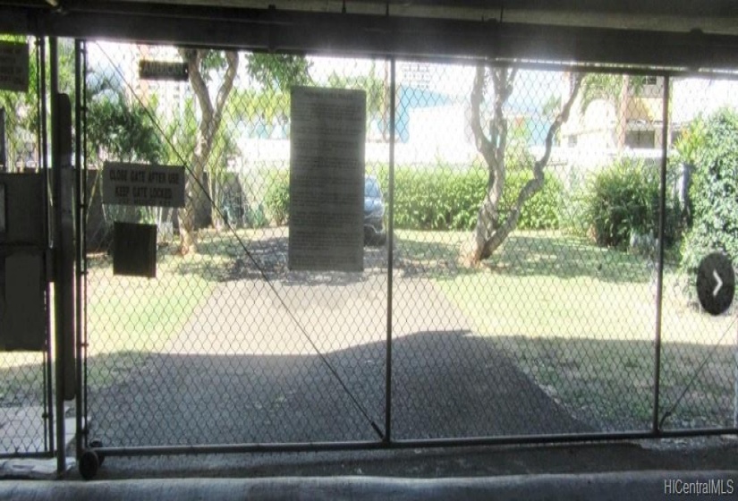 gate to backyard & car wash area...