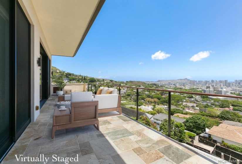 Expansive living with functional lanai that takes advantage of the panoramic views!