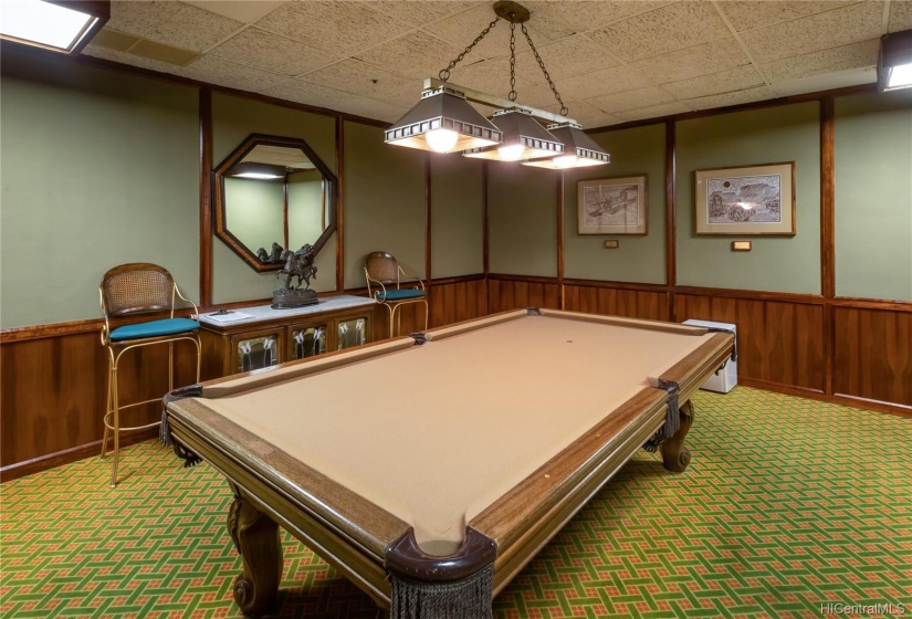 Partake of a game of pool in the billiards room